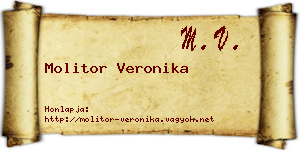 Molitor Veronika névjegykártya